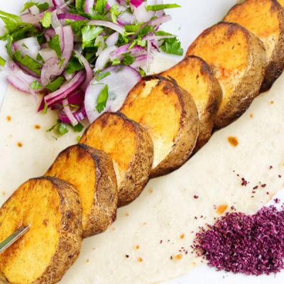 Шашлык из картофеля резаная