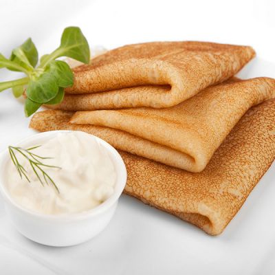 Блины со сметаной